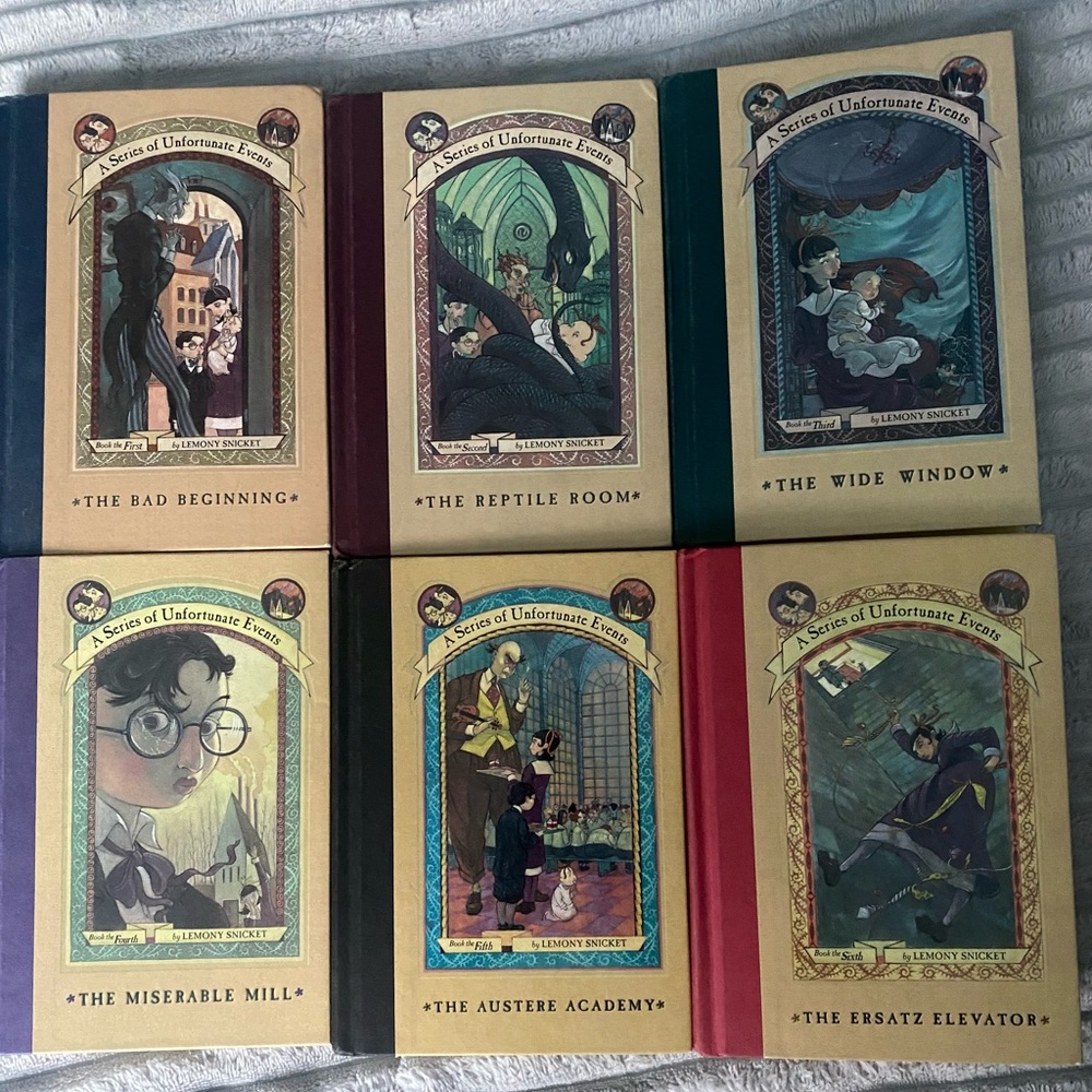 A series of unfortunate events by Lemony Snicket books 1-12.